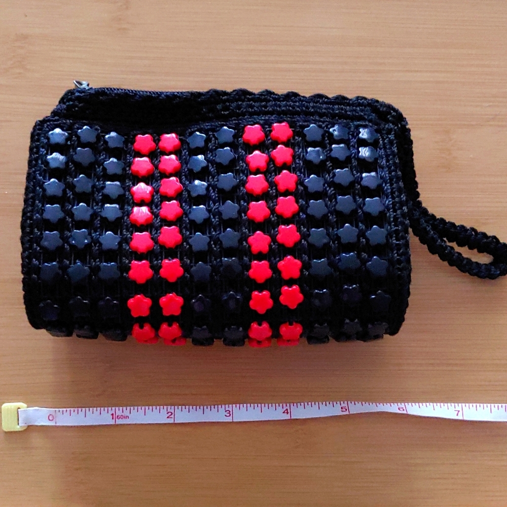Hand Made Beaded Mini Purse / Wristlet